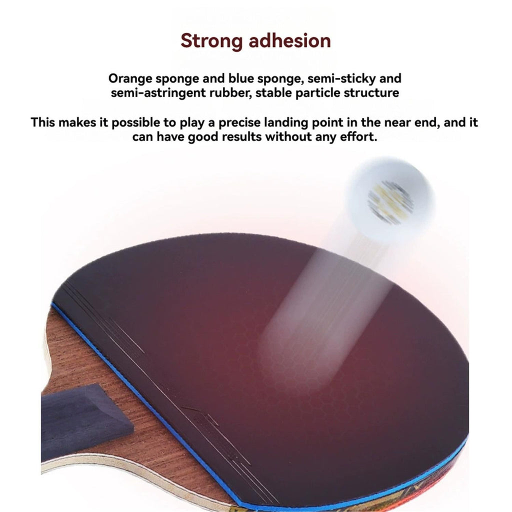 Table Tennis Racket Set 6-Star Carbon with 2 Paddles and Covers