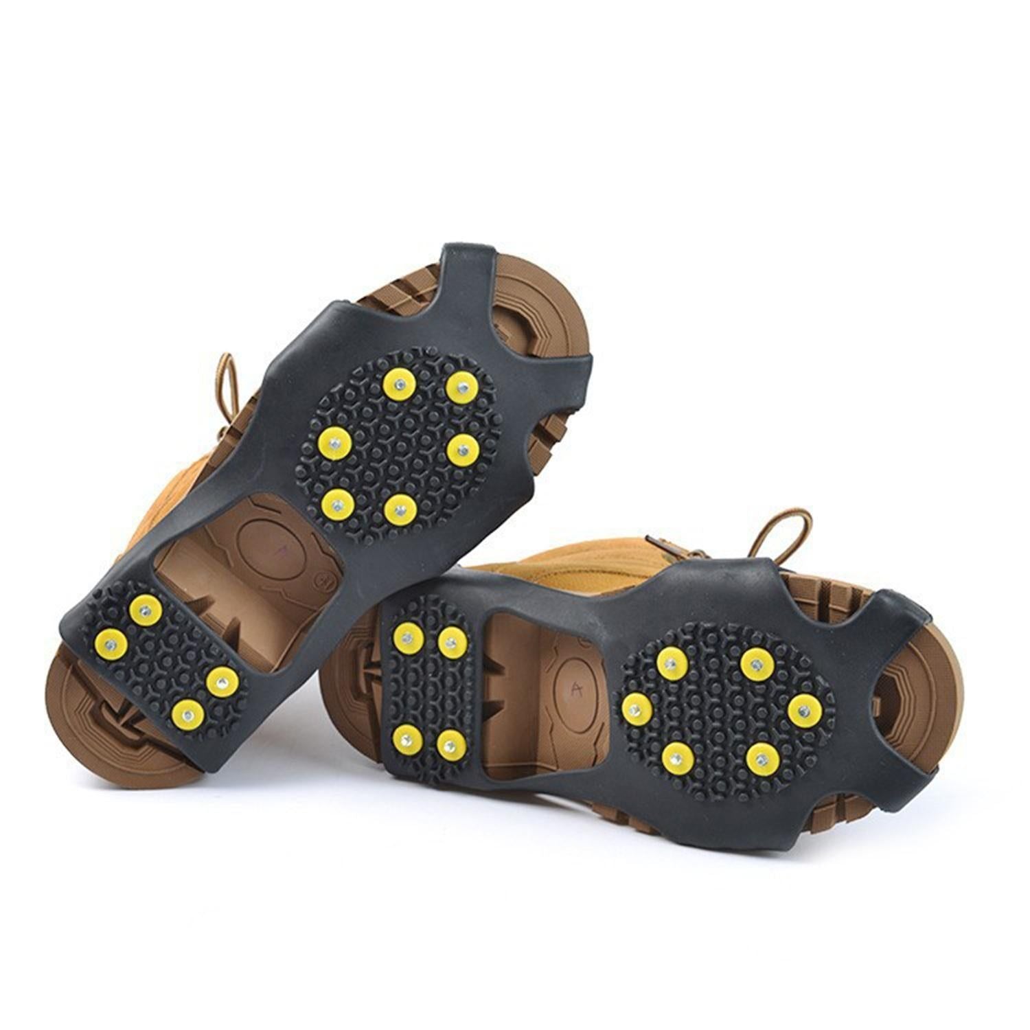 Winter Ice Cleats Snow Shoe Grips Anti-Slip Covers Outdoor Climbing Hiking (M)