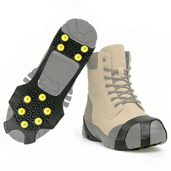 Winter Ice Cleats Snow Shoe Grips Anti-Slip Covers Outdoor Climbing Hiking (L)