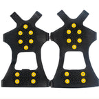 Winter Ice Cleats Snow Shoe Grips Anti-Slip Covers Outdoor Climbing Hiking (L)