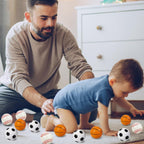 12 Pack 2.5-inch Stress Soccer Balls Small Soft Foam Sports Balls (6.3 cm, Black and White)
