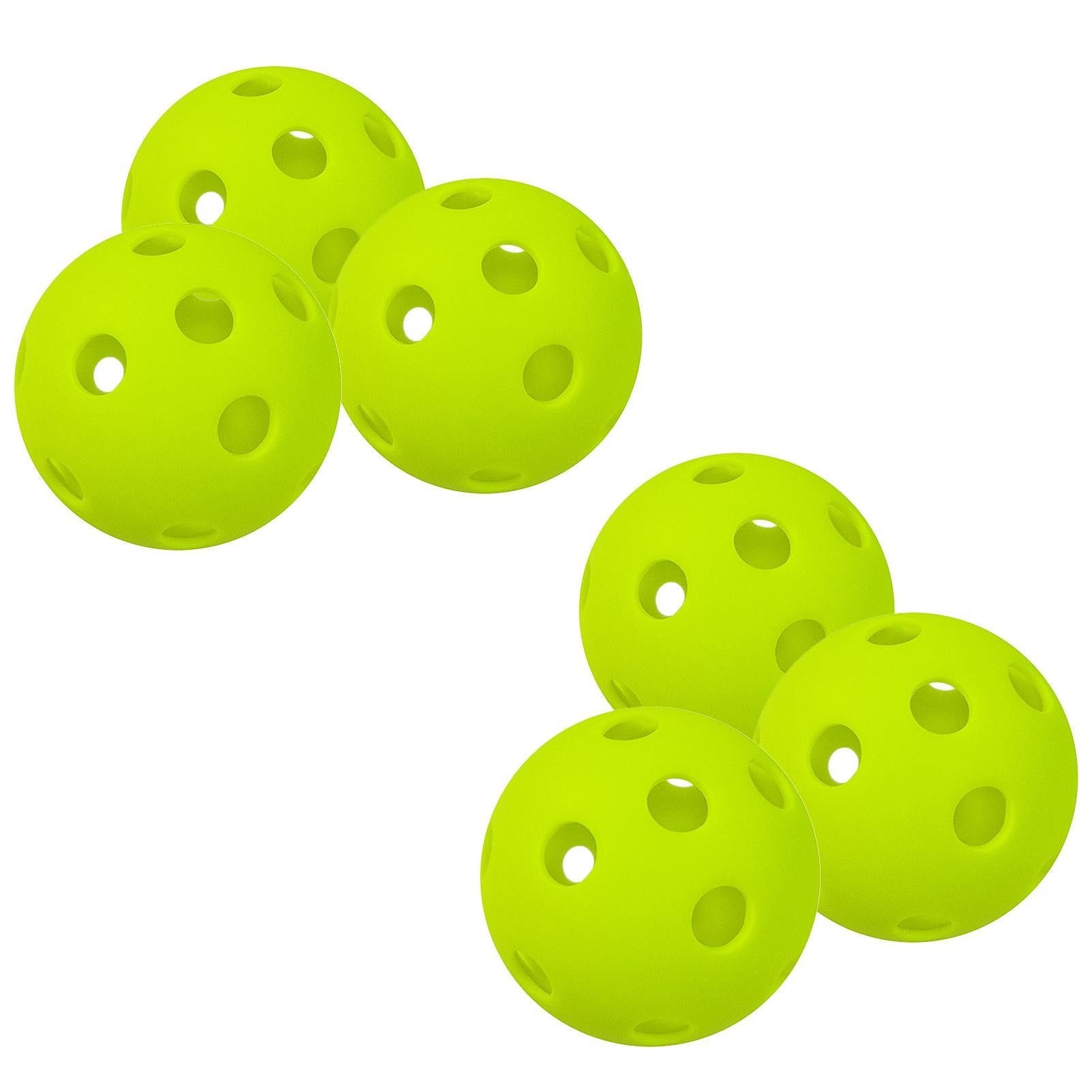 12 Packs 26 Holes Indoor Pickleball Balls for Indoor Courts (Fluorescent Green)