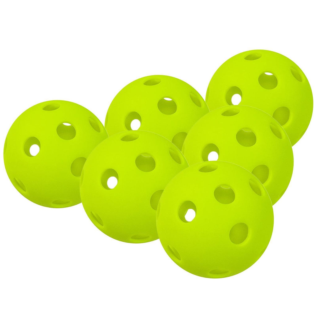12 Packs 26 Holes Indoor Pickleball Balls for Indoor Courts (Fluorescent Green)