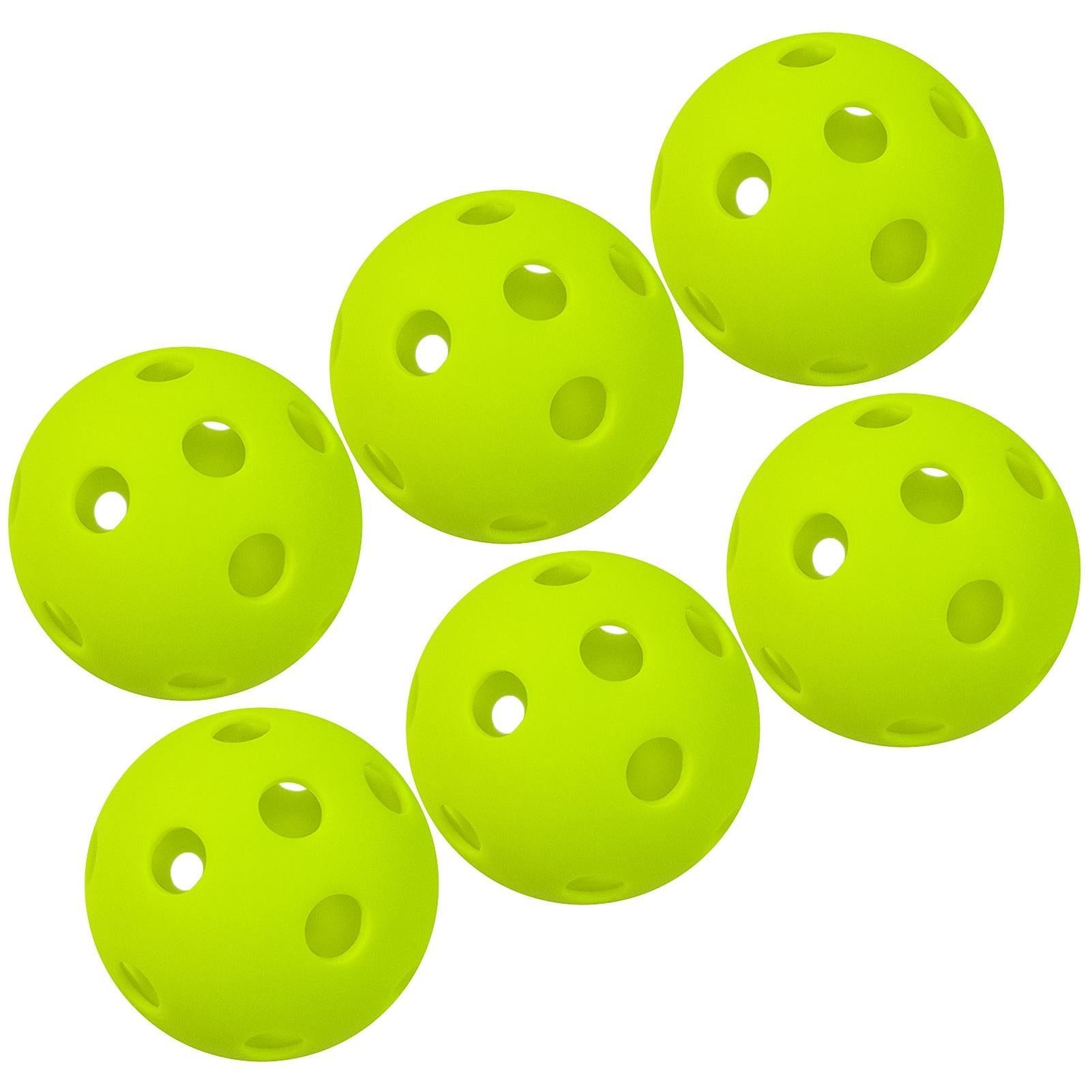 12 Packs 26 Holes Indoor Pickleball Balls for Indoor Courts (Fluorescent Green)