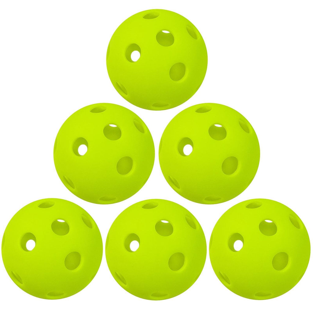 12 Packs 26 Holes Indoor Pickleball Balls for Indoor Courts (Fluorescent Green)