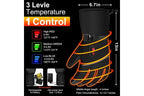 Heating Gloves Electric Men Women Winter Touch Screen Battery Powered (Black)