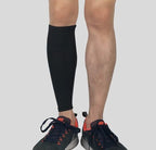 Professional Football Calf Compression Leg Guard 2 Pairs (Red)