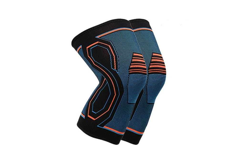 2-Pack Knitted Knee Support Sleeve Leg Brace for Gym Sports Running(M)