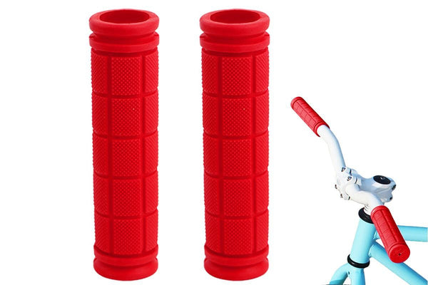 2Pcs Bicycle Handlebar Rubber Grips for BMX, MTB Cycle - Red