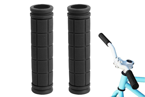 2Pcs Bicycle Handlebar Rubber Grips for BMX, MTB Cycle - Black