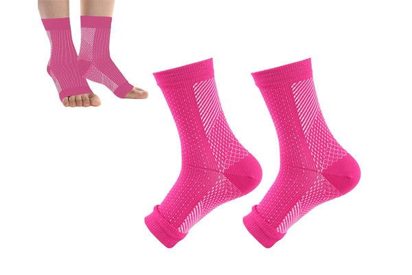 Compression Short Socks Ankle Support Socks -Pink / L