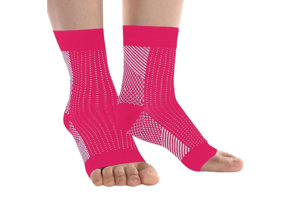 Compression Short Socks Ankle Support Socks -Pink / S