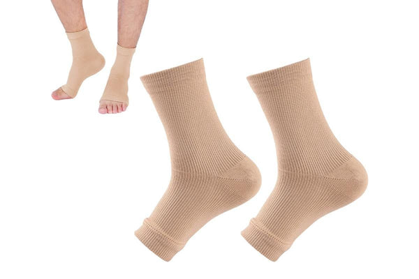 Compression Short Socks Ankle Support Socks -Nude / L
