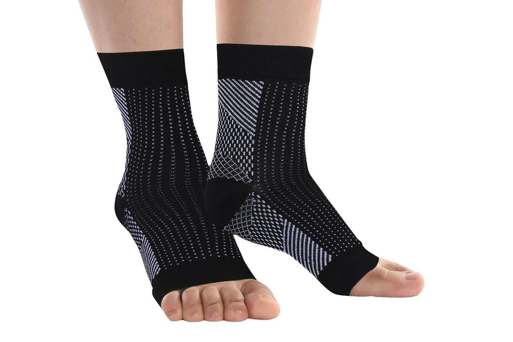 Compression Short Socks Ankle Support Socks -Black / S