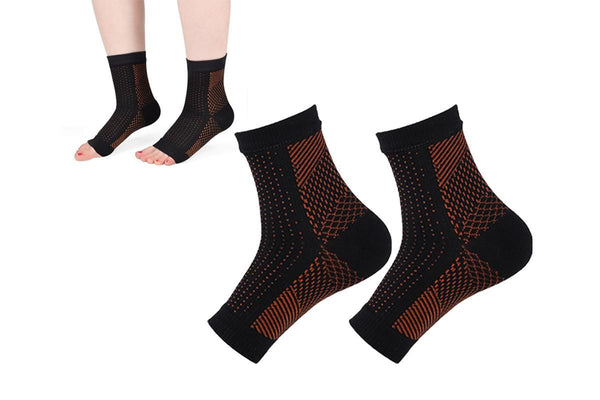 Compression Short Socks Ankle Support Socks -Orange / S