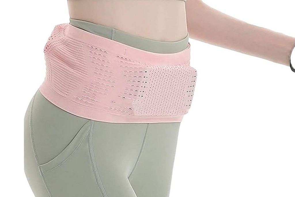 Invisible Running Waist Bag Belt Slim Running Belt Exercise Waist Belt Runner Belt for Running Walking Cycling Camping Gym -Pink / S
