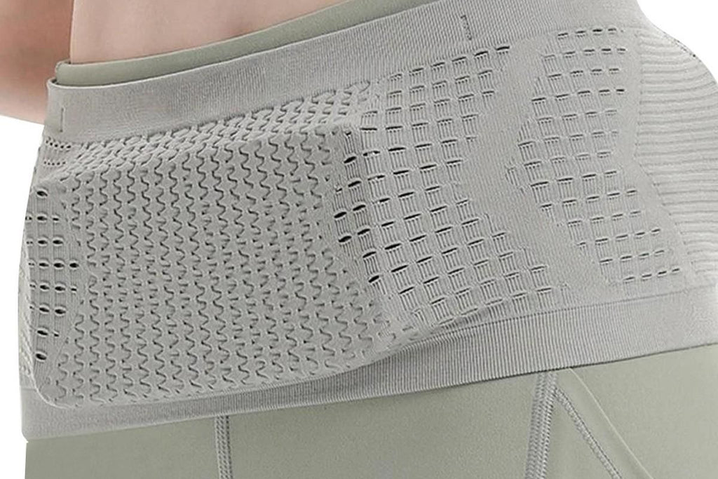 Invisible Running Waist Bag Belt Slim Running Belt Exercise Waist Belt Runner Belt for Running Walking Cycling Camping Gym -Gray / S