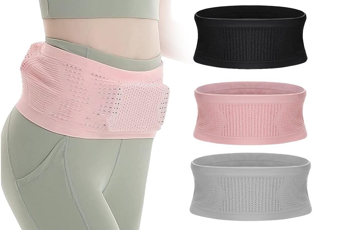 Invisible Running Waist Bag Belt Slim Running Belt Exercise Waist Belt Runner Belt for Running Walking Cycling Camping Gym -Gray / S