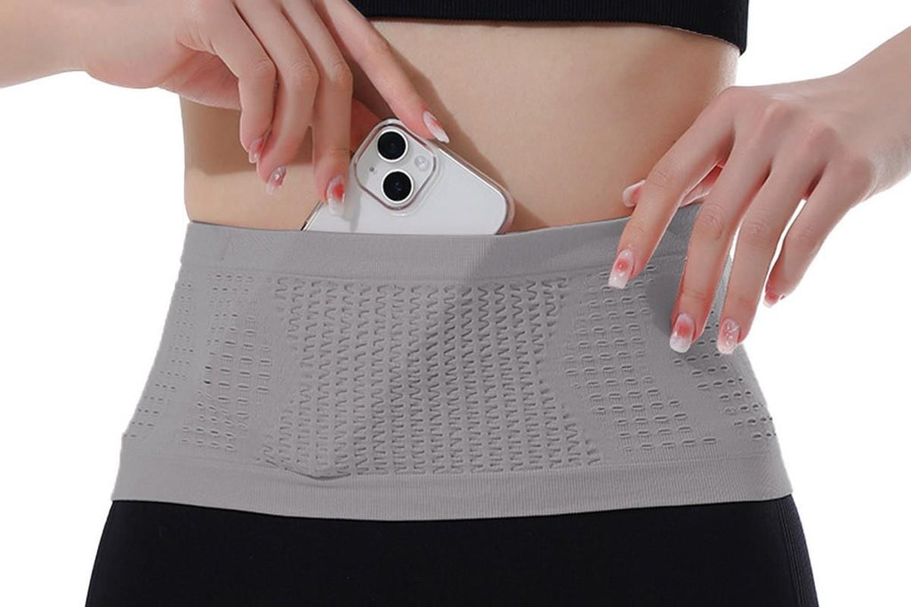 Invisible Running Waist Bag Belt Slim Running Belt Exercise Waist Belt Runner Belt for Running Walking Cycling Camping Gym -Gray / M