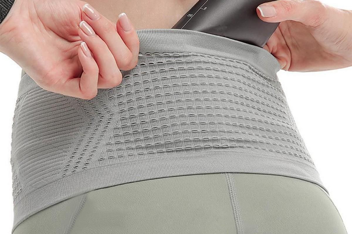 Invisible Running Waist Bag Belt Slim Running Belt Exercise Waist Belt Runner Belt for Running Walking Cycling Camping Gym -Gray / L
