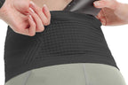 Invisible Running Waist Bag Belt Slim Running Belt Exercise Waist Belt Runner Belt for Running Walking Cycling Camping Gym -Black / S