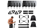 11Pcs Resistance Band Set Yoga Pilates Abs Exercise Fitness Tube Workout Bands