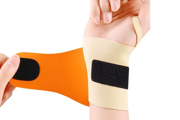 2X Adjustable Wrist Brace Wrist Support Protection Strap Compatible With Both Hands - Orange