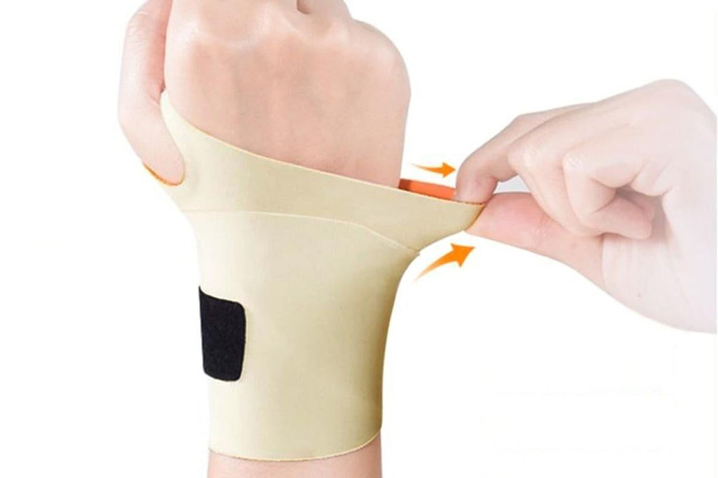 2X Adjustable Wrist Brace Wrist Support Protection Strap Compatible With Both Hands - Orange