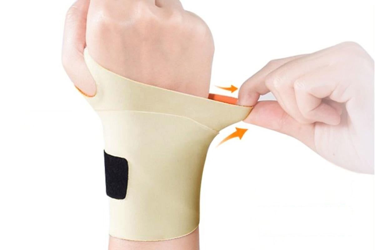 2X Adjustable Wrist Brace Wrist Support Protection Strap Compatible With Both Hands - Orange