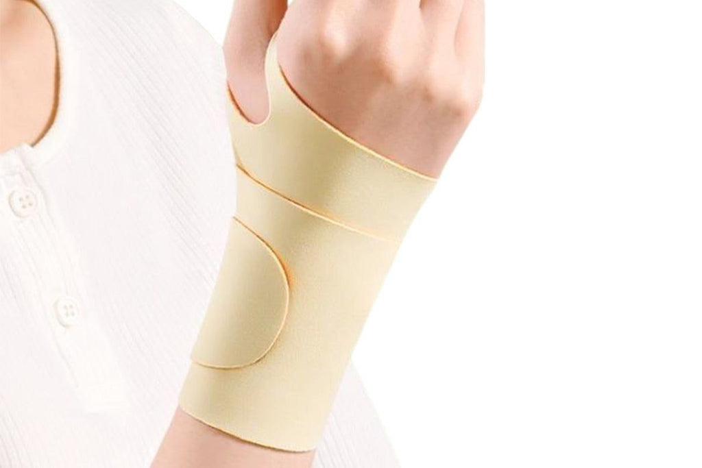 2X Adjustable Wrist Brace Wrist Support Protection Strap Compatible With Both Hands - Orange