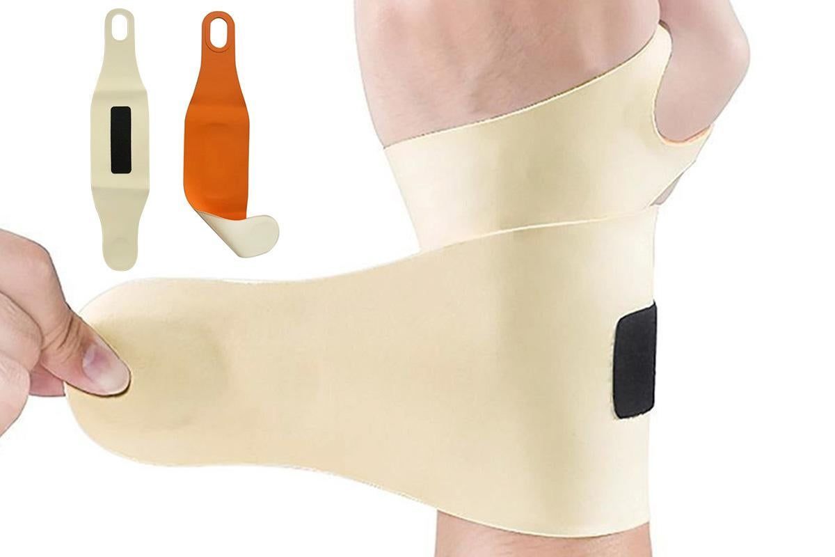 2X Adjustable Wrist Brace Wrist Support Protection Strap Compatible With Both Hands - Orange