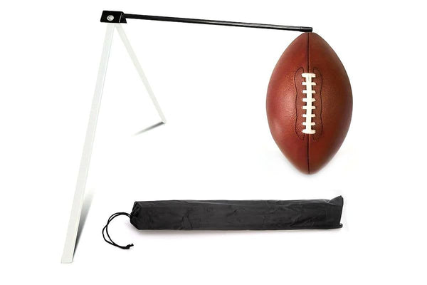 Metal Place Kicking Tee Stand for Football Field Goal Kicks - White