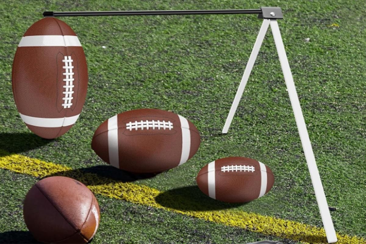 Football Kicking Tee Metal Place Kicking Stand for Field Goal Kicks -White