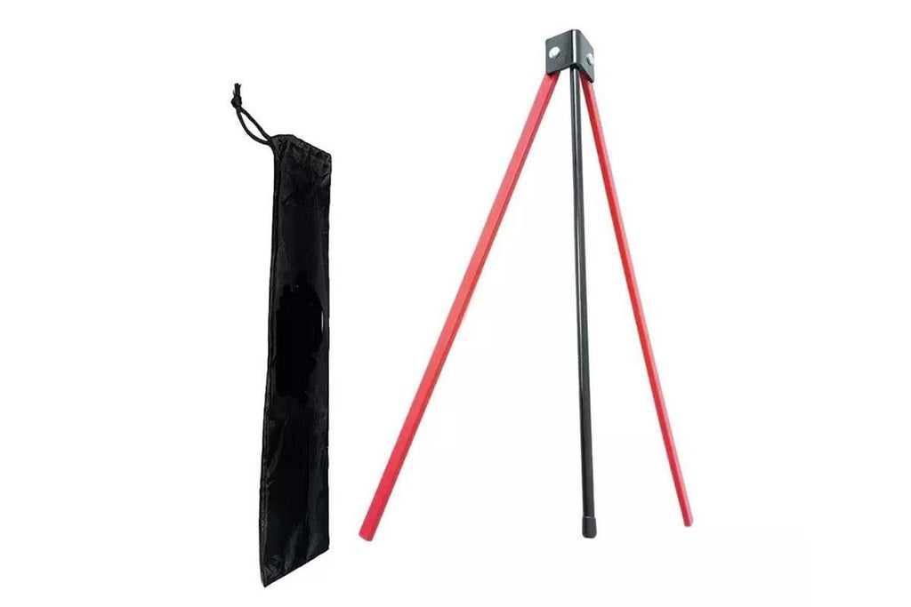 Football Kicking Tee Metal Place Kicking Stand for Field Goal Kicks -Red