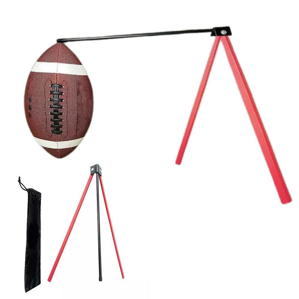 Football Kicking Tee Metal Place Kicking Stand for Field Goal Kicks -Red