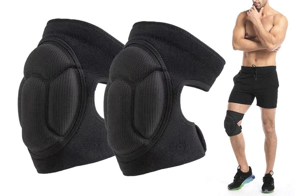 Knee Pads for Gardening Anti-Slip EVA Foam Cushioned Knee Protectors - Black & L