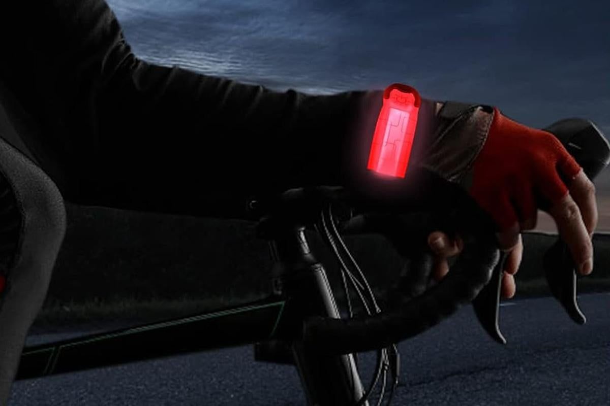 LED Light-Up Armband Safety Belt Night Running Cycling Arm Band -Red