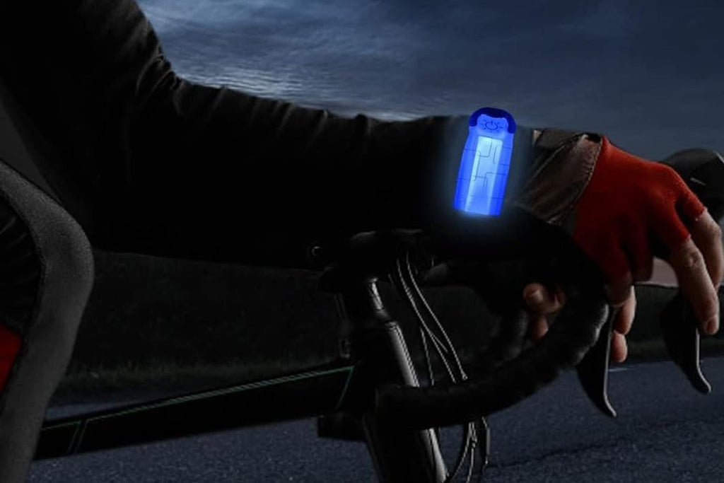 LED Light-Up Armband Safety Belt Night Running Cycling Arm Band -Blue