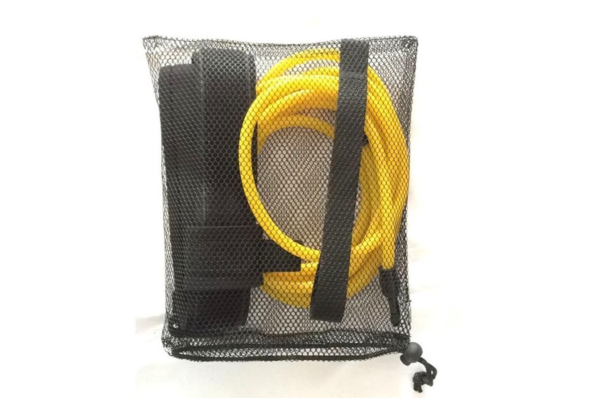Swim Trainer Waist Belt with Swimming Resistance Tether Leash for Pool Training - Yellow