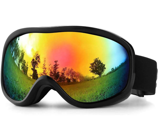 Anti-Fog Over Glasses Snow Goggles with Dual Lens UV Protection