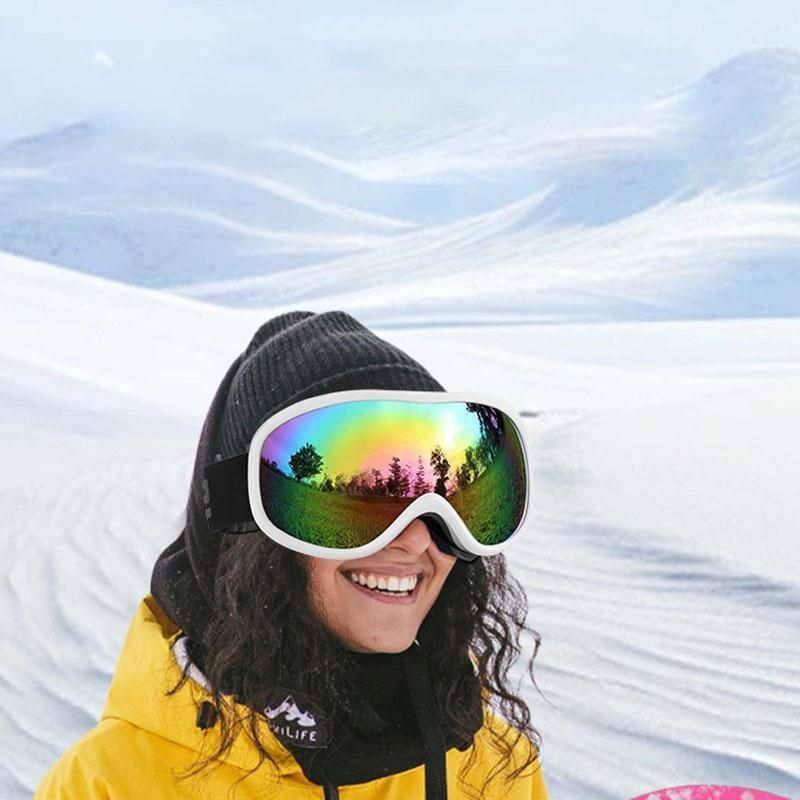 Ski Goggles Over Glasses with Dual lens, Anti-fog Anti-UV Snow Goggle for Men Women Youth Skiing Snowmobile-Style A