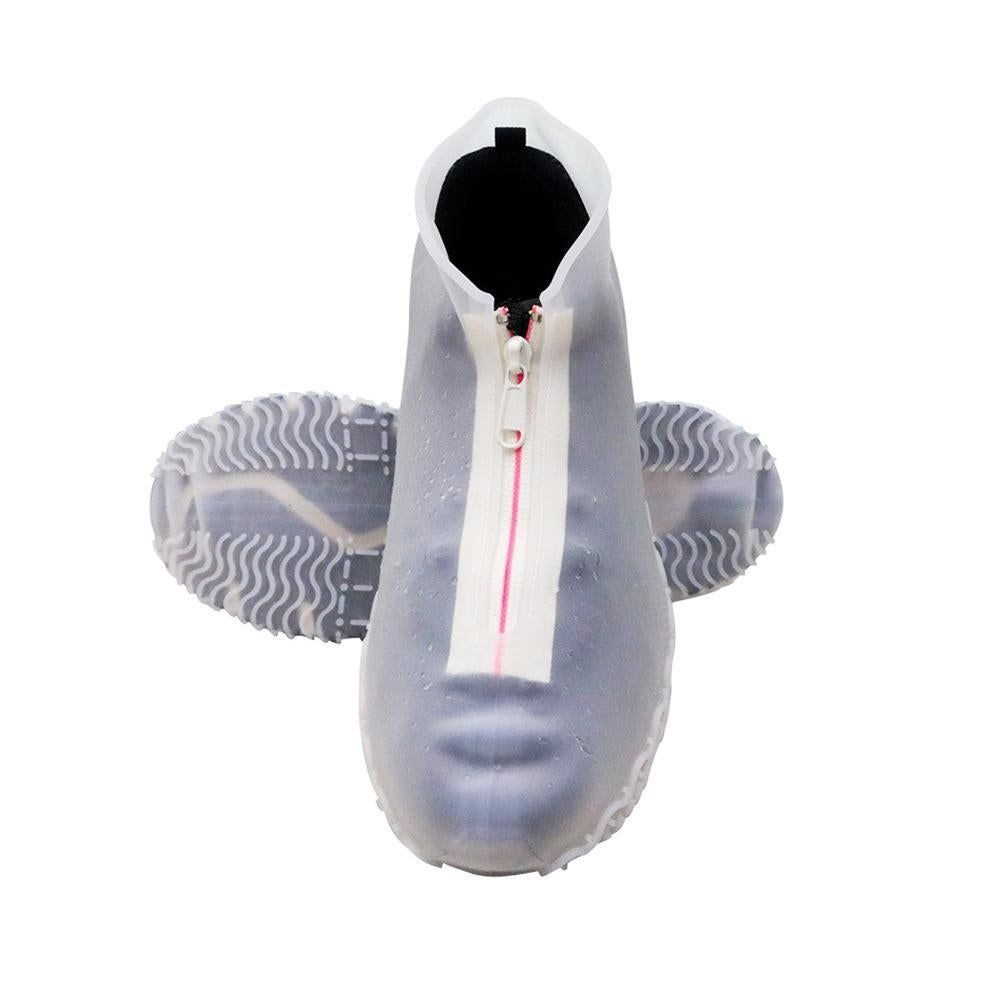Waterproof Silicone Shoe Covers Reusable Overshoes - Transparent - L