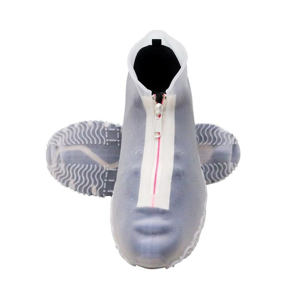 Waterproof Silicone Shoe Covers Reusable Overshoes - Transparent - L