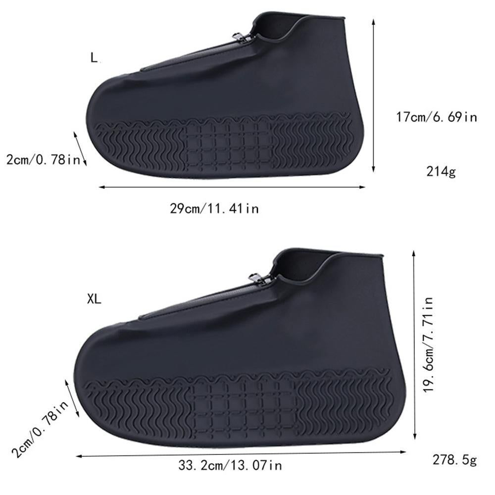Waterproof Silicone Shoe Covers Reusable Overshoes - Red - S