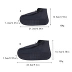 Waterproof Silicone Shoe Covers Reusable Overshoes - Light Gray - XL