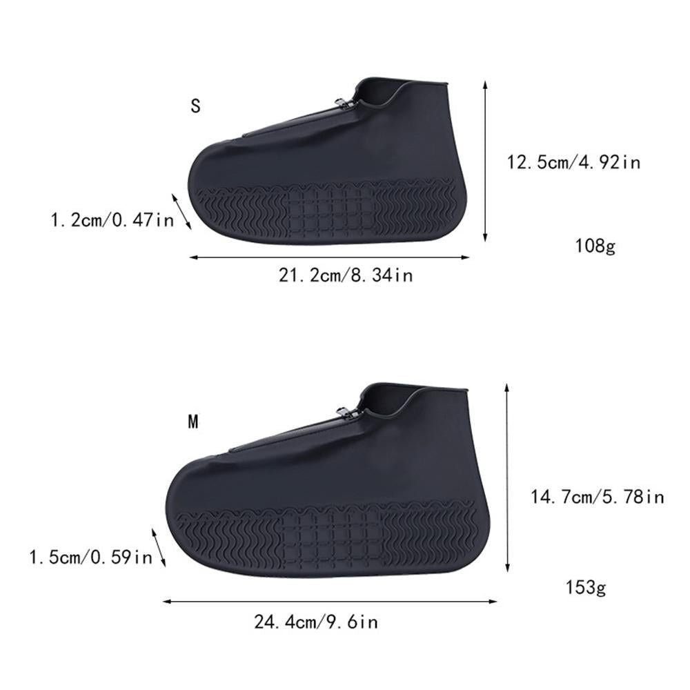 Waterproof Silicone Shoe Covers Reusable Overshoes - Green - S
