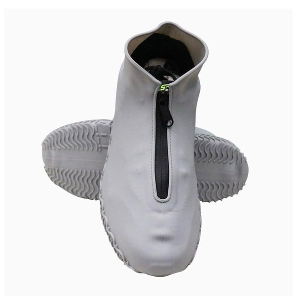 Waterproof Silicone Shoe Covers Reusable Overshoes - Dark Gray - M