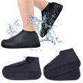 Waterproof Silicone Shoe Covers Reusable Overshoes - Black - M
