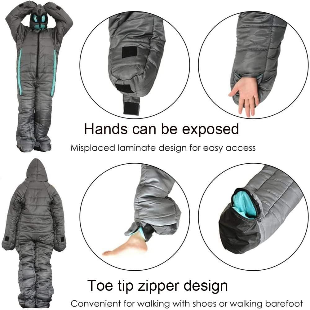 Wearable Alien Sleeping Bag for Camping Travel Hiking and Outdoor Use - L