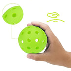 6 Pack Sports Outdoor Pickleballs 40 Holes with Bag - Green